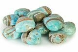 1.6" Polished Blue Caribbean Calcite Hearts - Photo 4